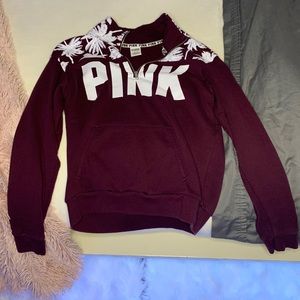PINK Half Zip-Up Sweatshirt